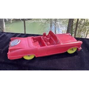 1950's Auburn Rubber Red Convertible Car VTG 4.5 Inches DieCast Cadillac -To16